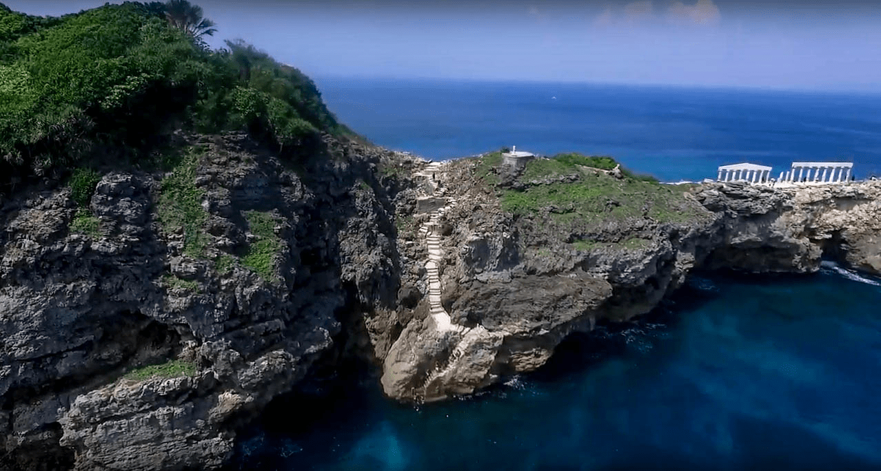 cliff jump site and acropolis structure on fortune island nasugbu batangas philippines